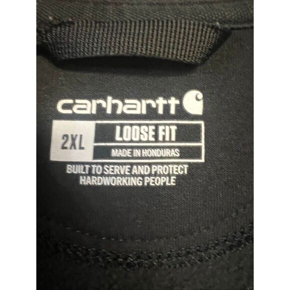 Carhartt Hoodie Full Zip Sweatshirt Loose Fit  Jacket Sz XXL Black - Picture 3 of 7